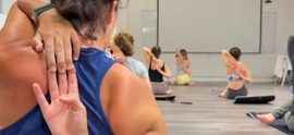 The last term of the yoga course in Bilbao finished