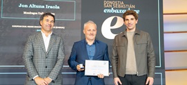 Jon Altuna nombrado Enbaxadore Donostia por su labor en la atracción de congresos y eventos profesionales