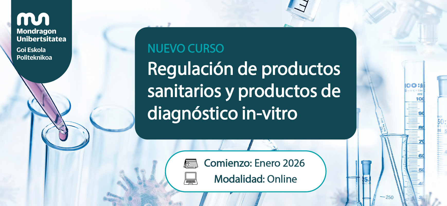 New course on regulation of medical devices and in vitro diagnostic products