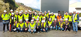 Estudiantes del Máster de Ingeniería Industrial han visitado la obra de ampliación de la fábrica de FAGOR ARRASATE de la mano de la empresa KREAN