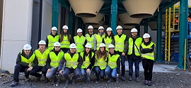 Alumnado del Máster en Ingeniería Industrial visita la obra de ampliación de una fábrica de la mano de la empresa KREAN