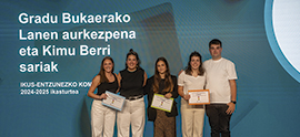 Entregados los premios Kimu Berri 2025 a los mejores trabajos de Fin de Grado en Comunicación Audiovisual