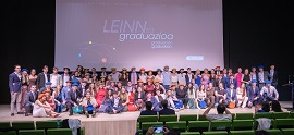 Entrega de diplomas del Grado LEINN en los laboratorios de Mondragon Team Academy